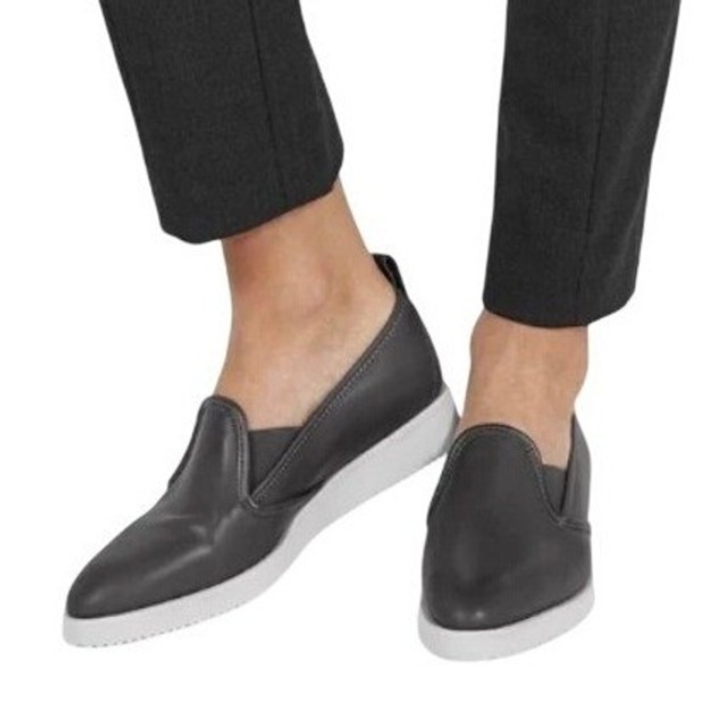 Everlane Women's‎ The Leather Street Shoe Pointed Toe loafers Slate Grey size 8